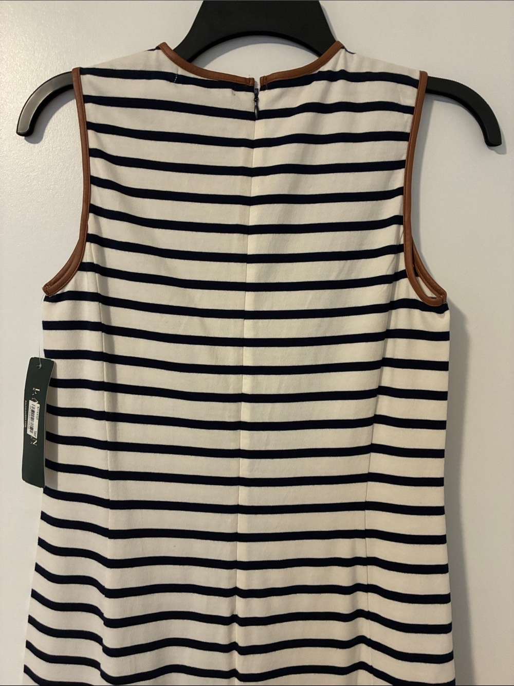 🇺🇸 BOGO 🇺🇸 Lauren Ralph Lauren Drop Waist Navy and White Striped Dress - Picture 9 of 9